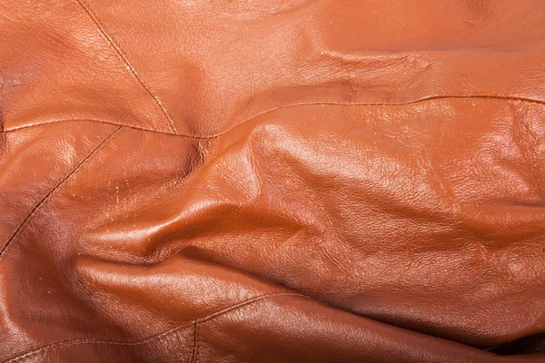 Orange leather patchwork. background — Stock Photo, Image