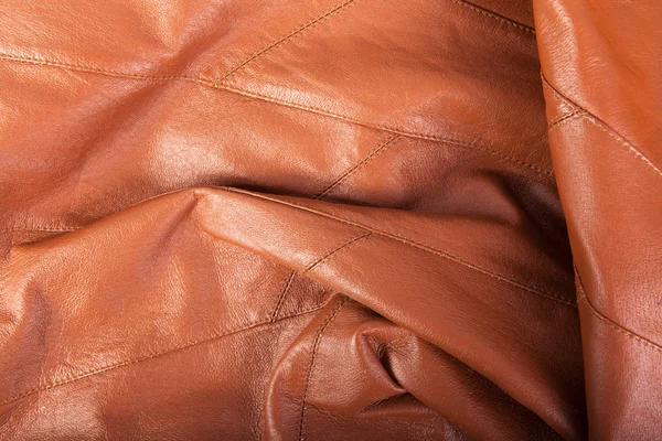 Orange leather patchwork. background — Stock Photo, Image