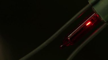 yanıp sönen ışık çelenk. Makro.