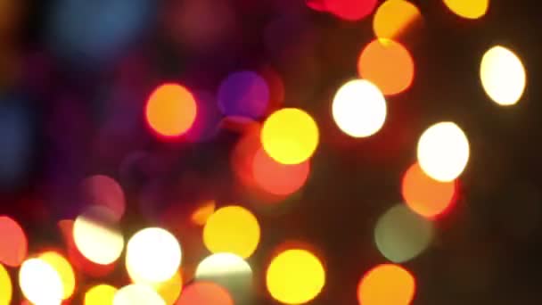 Abstract christmas background. flashing garland — Stock Video