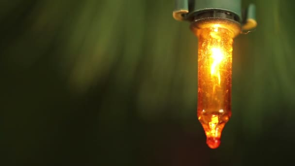 Flashing light garlands. macro. — Stock Video