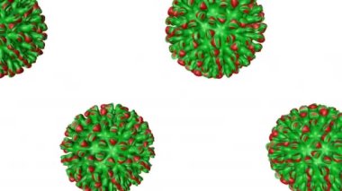 Beyaz arka planda 3 boyutlu koronavirüs modeli. 3d hazırlayıcı