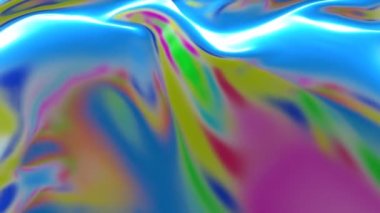 çok renkli dalga yüzeyi. canlandırılmış soyut arkaplan. 3d hazırlayıcı