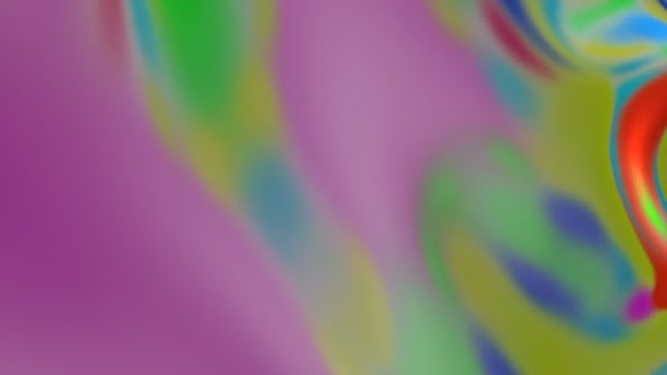 Разноцветная Волновая Поверхность Анимированный Абстрактный Фон Рендеринг — стоковое видео