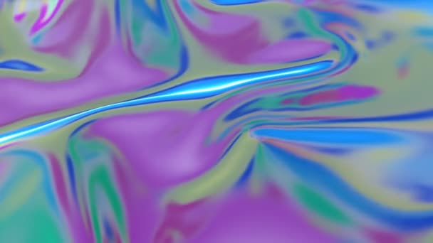Разноцветная Волновая Поверхность Анимированный Абстрактный Фон Рендеринг — стоковое видео