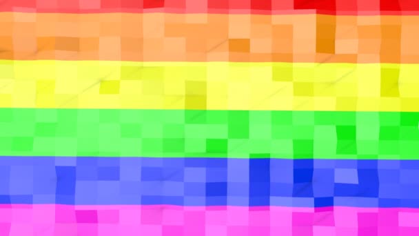 Multicolore Basso Poli Sfondo Animato Rendering — Video Stock