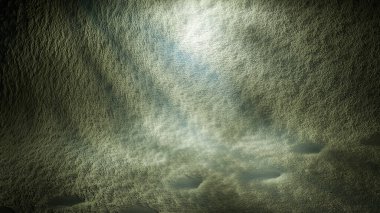 boş desenli arka plan. Gölgeler ve ışık noktalarıyla kıvrımlı yüzey. 3d resimleme