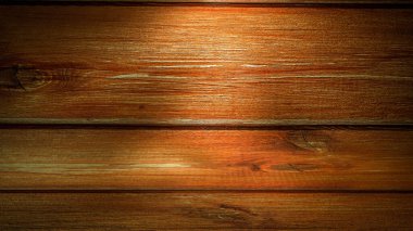 kıvrımlı ahşap arka plan. Ortadaki boş podyum. 3d resimleme