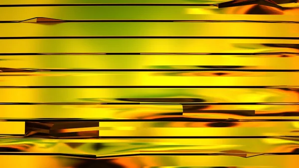 abstract gold background. three-dimensional deformed stripes. 3d render illustration