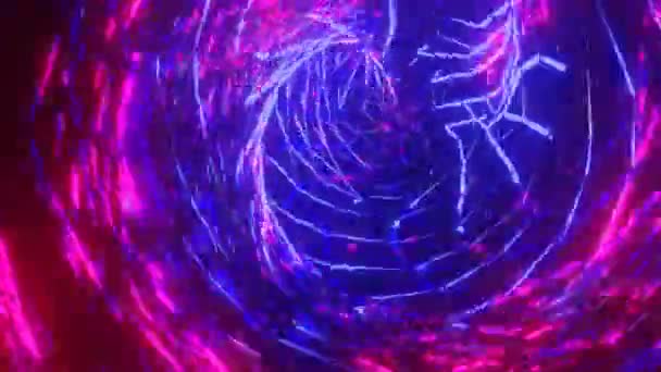 Malla Animada Azul Con Destellos Luz Roja Loop Fondo Animado — Vídeos de Stock