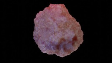 Siyah arkaplanda soyut pembe deformasyon figürü. Soyut döngü arkaplanı. 3d hazırlayıcı