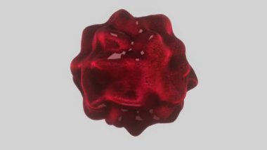 Beyaz arkaplanda doku ile soyut deformasyon küresi döndürme. 3d hazırlayıcı