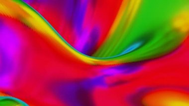 Animasyon gökkuşağı dalga yüzeyi. Soyut renkli arkaplan. 3d hazırlayıcı