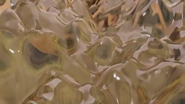 Animierte Dreidimensionale Glasoberfläche Abstrakter Schleifenhintergrund Darstellung — Stockvideo