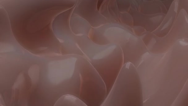 Glatte Animierte Fleischfarbene Oberfläche Abstrakter Schleifenhintergrund Darstellung — Stockvideo