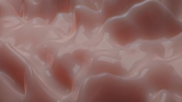 滑らかな3Dアニメーション肉色の表面 抽象的なループの背景 3Dレンダリング — ストック動画