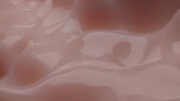 Гладкая Трехмерная Анимированная Поверхность Цвета Плоти Абстрактный Фон Цикла Рендеринг — стоковое видео