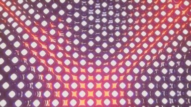 Soyut canlandırılmış dalga arkaplanı. Çerçevede parlayan üç boyutlu nesneler hareket ediyor. Döngülü animasyon. 3d hazırlayıcı