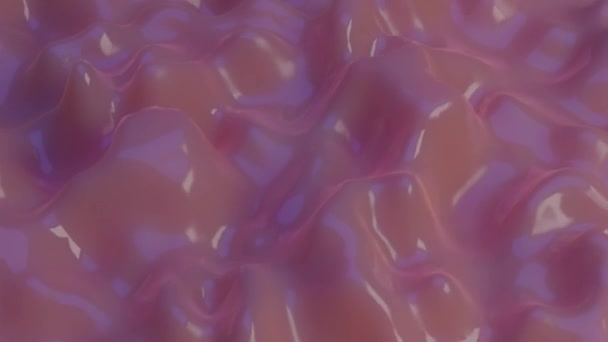 Glad Driedimensionaal Geanimeerd Oppervlak Paars Abstracte Lus Achtergrond Renderen — Stockvideo