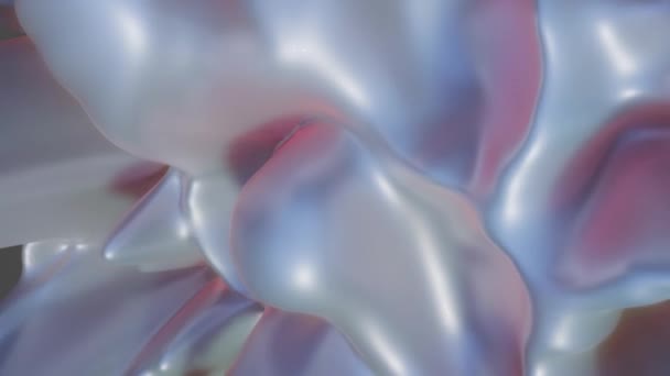Sileä Kolmiulotteinen Animoitu Pinta Helmi Väri Abstrakti Silmukka Tausta Renderointi — kuvapankkivideo