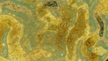 Altın gibi parlak, deforme yüzey. döngülü dalga animasyonu. 3d hazırlayıcı