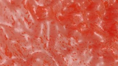 Kırmızı pürüzsüz yüzey deforme olmuş. döngülü animasyon arkaplanı. Soyut animasyon. 3d hazırlayıcı
