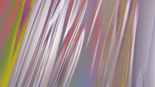 Абстрактная Волновая Поверхность Серебристом Цвете Зацикленный Анимированный Фон Рендеринг — стоковое видео