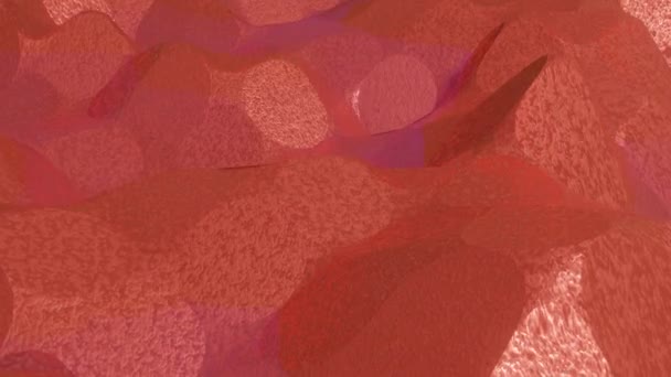 Низкопольный Оранжевый Движущийся Фон Петлевая Анимированная Поверхность Рендеринг — стоковое видео