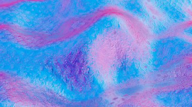 Menekşe turkuaz dalga arkaplanı. Soyutlama. 3d resimleme