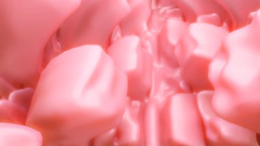 Açık pembe deforme arkaplan dalgalar ve deformasyonlarla. 3d resimleme