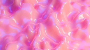 yumuşak dalga yüzeyi narin mor renkte. 3d resimleme