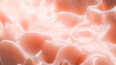 Açık pembe renkli yumuşak dalga yüzeyi. 3d resimleme