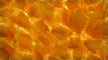 Üç boyutlu deforme olmuş turuncu bir düzlem. 3d resimleme