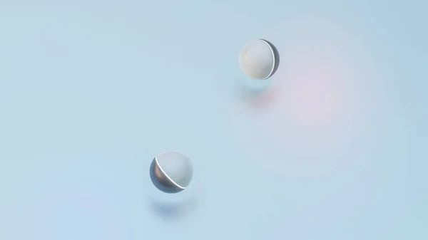 Esferas Pretas Brancas Com Uma Faixa Branca Luminosa Meio Resumo — Fotografia de Stock