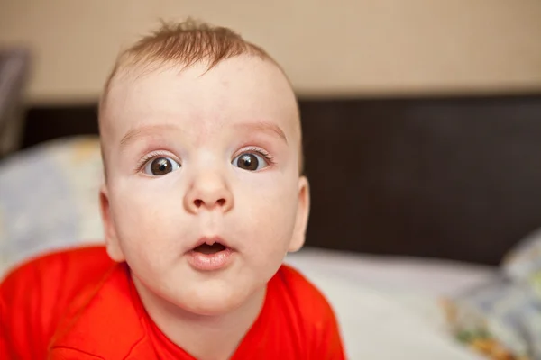 Portræt af en baby, close-up - Stock-foto