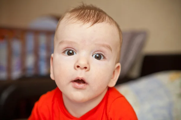 Bir bebek portresi yakın çekim — Stok fotoğraf