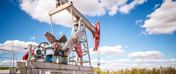 Oil pump in outdoors field