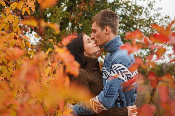 Cuplu iubitor într-un parc în aer liber — Fotografie, imagine de stoc