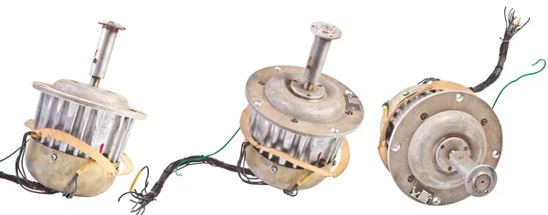 Set the old electric motor on a white background — Stock Photo, Image