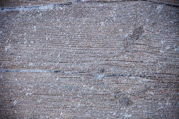 Karla kaplı ahşap tahta arka plan — Stok fotoğraf