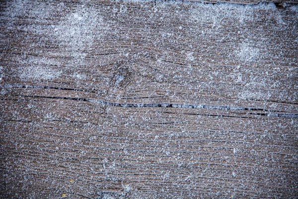 Snow-covered wooden board background — Stock Photo, Image