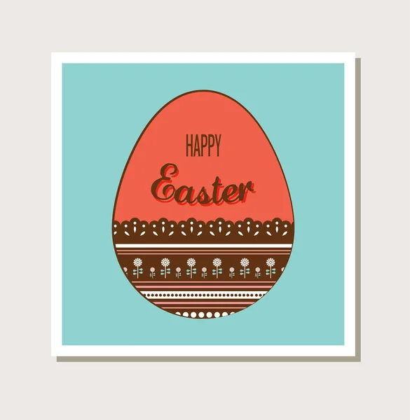 Easter card with decorated egg — Stock Vector