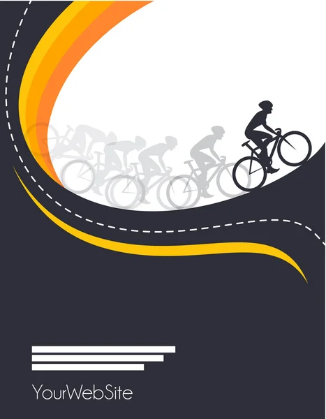 Vektor-Fahrradrennen Event-Plakatdesign — Stockvektor