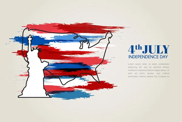 独立日的美国设计矢量图. — 图库矢量图片