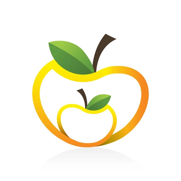 Iconos de Apple - Aislado sobre fondo blanco - Ilustración vectorial, Diseño gráfico — Vector de stock