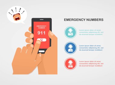 yandan basın acil durum numarası 911'i yardım isteyen bir cep telefonuna