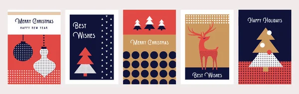 Paisagens de inverno, cartões de saudação verticais e papel de parede para histórias de mídia social. Ilustração vetorial em estilo simples plano - modelos de design. Feliz Natal cartões de felicitações e cartaz. —  Vetores de Stock