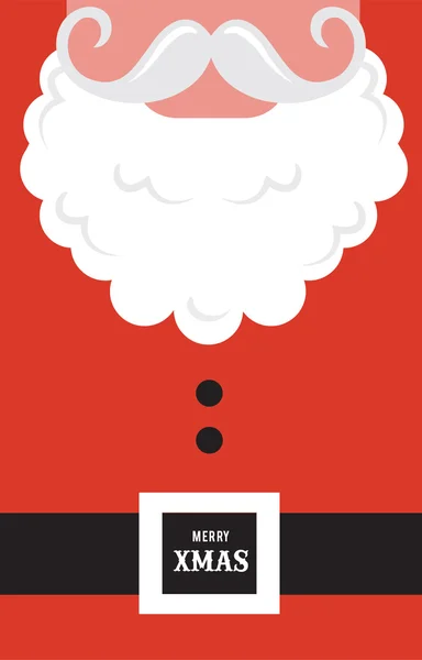 Silueta de moda de Santa Claus estilo hipster. Tarjeta de felicitación — Vector de stock