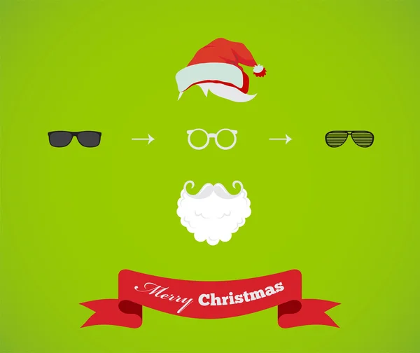 Crea tu propia tarjeta de Navidad hipster Santa — Vector de stock