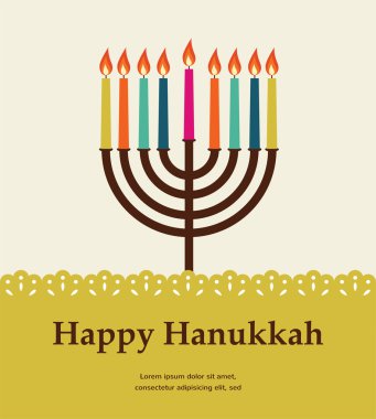 happy hanukkah, jewish holiday. clipart